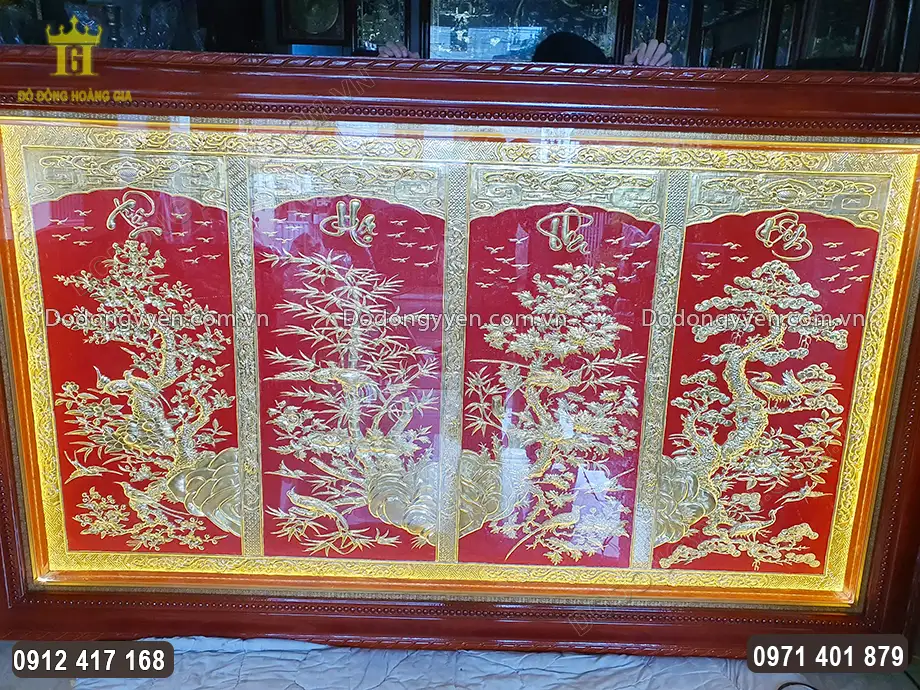 Khung tranh bằng gỗ tự nhi&ecirc;n cao cấp